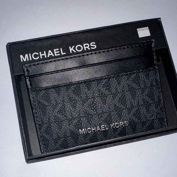Michael Kors Signature Black Card Holder - Picture 1 of 5